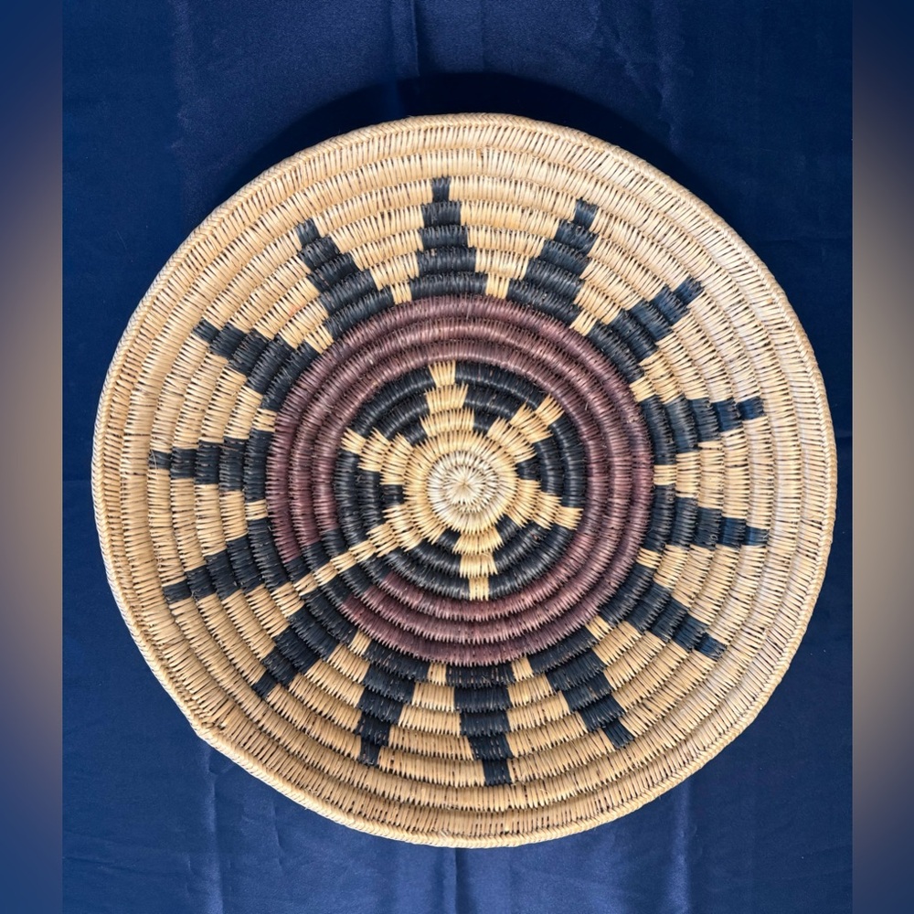 Large Antique Native American Indian Navajo Ceremonial Wedding Basket RARE 16”